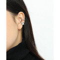 wholesale S925 Sterling Silver 175 Korean Style Earrings Ins Niche Design Minimalist Geometric Irregular Light Surface Ear Clip for Women Without Ear Piercing-0-2