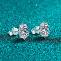 S925 Silver Moissanite Opera Earrings for Women, Luxurious and Versatile-0-0