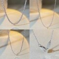 wholesale S925 Sterling Silver Women's Necklace Choker Chain Simple Cross Chain Twist Chain Pearl Chain Wholesale-0-4