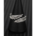wholesale 925 Sterling Silver Cross-Border New Wing Ring for Women, Small Batch Design Personality Unisex Openable Index Finger Ring-0-2