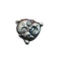 wholesale 990 Sterling Silver Retro Maitreya Buddha Laughing Buddha Head Pendant, Pure Silver Handmade DIY Keychain Car Accessory Ornament-0-4