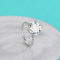 wholesale S925 Sterling Silver Six-Claw Moissanite Ring Women's Light Luxury European and American Cross-Border Luxury Proposal Ring Band Women's Jewelry-0-0