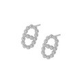 wholesale S925 Sterling Silver Korean Version Ins Original Niche Design Minimalist Versatile Pig Nose Pearl Textured Stud Earrings for Women-0-5
