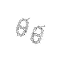 wholesale S925 Sterling Silver Korean Version Ins Original Niche Design Minimalist Versatile Pig Nose Pearl Textured Stud Earrings for Women-Platinum [with sterling silver ear plugs] &gt; 925 silver