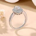 wholesale K Gold Plated 925 Silver 1-Carat Oval Fancy Cut Moissanite Ring for Women with Luxurious Pavé Setting-0-2