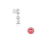 wholesale Sterling silver with rhinestones, tassel, threaded flat-back ear bone stud earrings,。-0-8