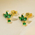 Sterling Silver Ear Hooks with Zircon and Pink Diamond, Clearance Sale with Free Shipping-0-9