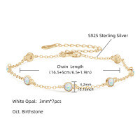 Sterling Silver Bracelet with Round Emerald-Like Gemstone, Vintage Style Clearance with Free Shipping-Style L [Clearance Sale with Free Shipping]  925 Silver
