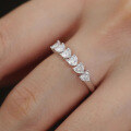 wholesale S925 full-body ring for women, Ins-style heart-shaped stack ring, romantic, delicate, elegant, gentle, sweet, and versatile-0-2