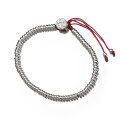 wholesale S925 Sterling Silver Peace and Joy Red String Beaded Bracelet, Chinese Style Design Elegant Women's Jewelry S6912-0-4