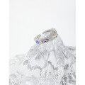 wholesale S925 Sterling Silver Korean Version INS Niche Design Micro-Paved Zircon Moonstone Textured Adjustable Ring for Women-0-1
