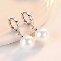 wholesale S925 Sterling Silver Pearl Earrings for Women, Ear Clips, Minimalist and Exquisite Ear Drops, Light Luxury Advanced Sensibility, No-Piercing Ear Accessories, Niche-0-0