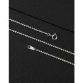 wholesale 925 Sterling Silver Beaded Necklace for Adults and Kids, Unisex Buddhist Bead Necklace, Sweater Chain, Collarbone Chain, Minimalist and Versatile-0-1