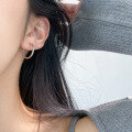 wholesale 999 Silver Nalan Fresh and Sweet Ins Style Niche Design Exquisite Minimalist Plain Hoop Ear Clasp M06392-0-1