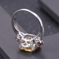 wholesale S925 silver new stylish high-end natural citrine ring for women with luxurious gemstone inlay-0-3