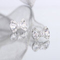 wholesale S925 Sterling Silver Bow Stud Earrings for Women, Small and Cute, Youthful Style, Fashionable and Versatile-0-1