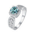 Sterling Silver 1ct Moissanite Vintage Lace Princess Cut Bridal Ring-0-6