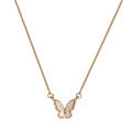 wholesale S925 Sterling Silver Butterfly Necklace New Design Women's Small Luxury Mother-of-Pearl Choker Necklace for Girlfriend-0-4
