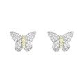 wholesale Metal butterfly earrings for women, minimalist, niche, high-end, viral accessory, luxury, versatile, live stream-0-4