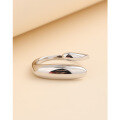 wholesale 925 Sterling Silver Minimalist Open Adjustable Stacking Ring for Women, Light Luxury and Unique Design with a Subtle Cold Tone Style for Index Finger-0-1