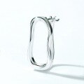 wholesale S925 Sterling Silver New European and American Style Irregular Minimalist Ins Earrings, Wholesale of Unique Design Earrings-0-3