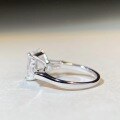 wholesale Silver Emerald Cut Moissanite Ring Radiant Cut 4 Carat Diamond Ring Fancy Shape Ring D Color Moissanite Ring for Women-0-3