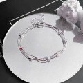 wholesale Metal material s925 silver Korean version minimalist double-layer bracelet for men and women, ins design sense hip-hop student couple accessories-0-0