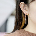 wholesale 925 Silver Gold Plated Detachable Tassel Ear Clips, Summer New Arrival, Factory Direct Wholesale-0-3