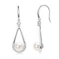 Metal Classic Princess Pearl Zircon Earrings, Cross-Border Best-Seller-0-12