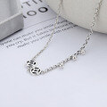 wholesale S925 Sterling Silver Retro Coin Pendant with Small Spheres, Unique New Chinese Style Necklace-0-0