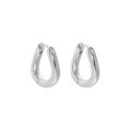 wholesale S925 Sterling Silver 507 Korean Version Ins Small Design Minimalist Irregular Lines Circle Ear Clips for Women-0-6