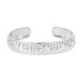 wholesale S925 Sterling Silver Liquid Metal Textured Woven Band Design Asymmetrical Niche European Style Bracelet for Women-0-4