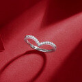 wholesale S925 Silver Moissanite Crown Adjustable Women's Ring, Ready-to-Ship Wholesale-0-2