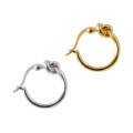 wholesale S925 Sterling Silver Simple Knot Love Knot Real Gold Plated Ear Clasp Earrings for Women-0-4