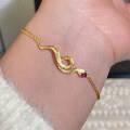 wholesale S925 Silver Gold Frosted Serpent Bracelet, New Arrival by Zhuozhifan Jewelry, Cross-Border Hot Style for Xiaohongshu Live Sales-0-0