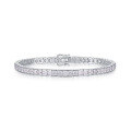 wholesale S925 Sterling Silver Fashionable Commuter Versatile Women's High-End Hot-Selling Cross-Border Luxury Paved Moissanite Bracelet-0-1