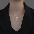 wholesale S925 Sterling Silver Ins-style Bow Pearl Necklace Autumn Luxury Delicate Women's Choker Y00005-0-3
