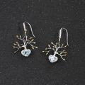 wholesale 925 Silver Designer High-End Natural Topaz Earrings, Tree of Life Collection Gemstone Stud Earrings-0-2