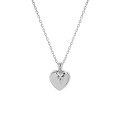wholesale S925 sterling silver 432 Korean version ins niche design minimalist versatile geometric heart-shaped textured collarbone chain necklace for women-0-5