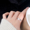 wholesale S925 Sterling Silver Korean-style Heart Ring for Women, Ins Style Minimalist Niche High-end Luxury Personality Ring Silver Jewelry Wholesale-0-2