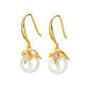 wholesale S925 Sterling Silver Shell Pearl Earrings Light Luxury Versatile Ear Clips Small Design Sense Ins Earrings for Women-0-14