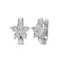 wholesale S925 sterling silver INS-style trendy elegant floral bead design small round stud earrings for women, minimalist luxury and niche accessory-0-5
