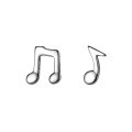 wholesale Sterling Silver S925 Musical Note Earrings Women Korean Style Asymmetrical Earrings Small and Simple Jewelry E4979-0-4