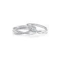 wholesale 925 Sterling Silver Love Intertwined Couple Rings, Men and Women's Matching Pair, Light Luxury Minimalist Openable 520 Valentine's Day Gift-0-4