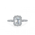 S925 Silver Moissanite Emerald Cut 1 Carat Women's Ring-0-4
