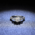 925 Sterling Silver Moissanite Six-Prong Classic Proposal Ring for Women-0-1