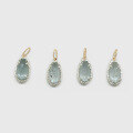 wholesale S925 silver plated with 14K gold, French vintage luxury-style irregular blue flash labradorite pendant by Dully Jewelry-0-2