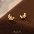 wholesale S925 Sterling Silver Croissant Earrings, Women's Small Design, Luxury French Retro Style Fashion Earrings, Cross-border-0-0