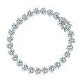 wholesale PT950 Platinum Plated 925 Silver Cross-Border Full Moissanite Heart Shape HW Style Bracelet Bangle for Women-0-4