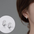 wholesale S925 silver cross ear clips for women, Korean-style earrings with a design sense, jewelry G6736-0-0